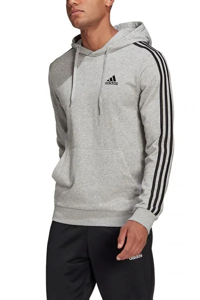 Adidas Pánská Mikina Essentials s Kapucí Grey