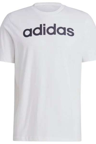 ADIDAS Pánské bílé tričko Essentials s lineárním logem