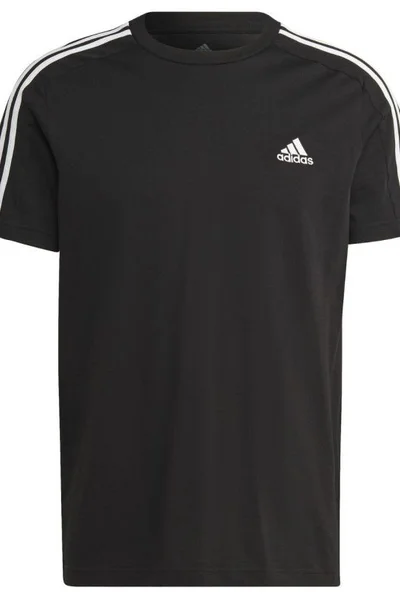 Adidas černé pánské tričko Essentials 3-Stripes