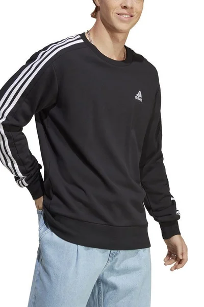 Klasická černá pánská mikina adidas Essentials 3-Stripes