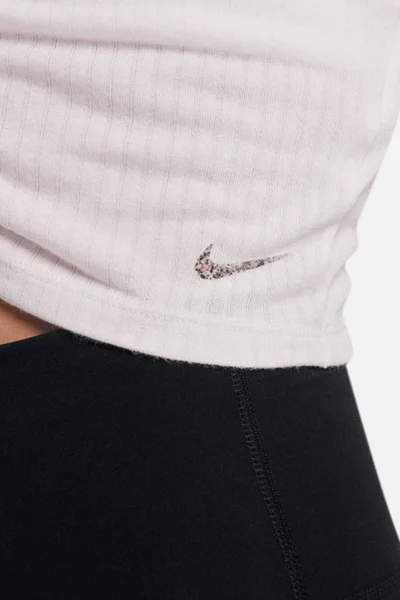 Průhledné tílko Nike Yoga Dri-FIT bílé s tunelovou šňůrkou