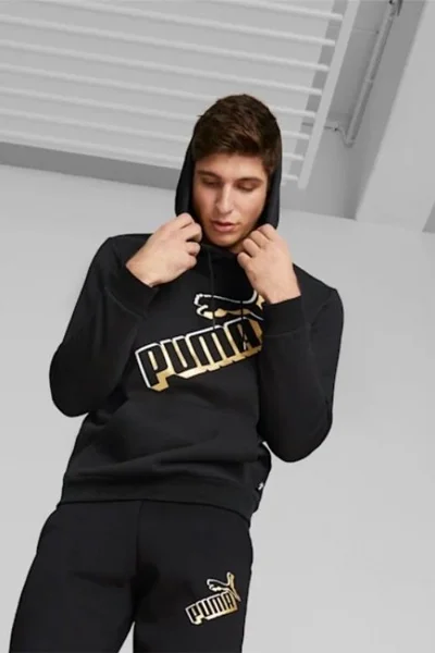 Sportovní pánská mikina Puma ESS+ Big Logo Hoodie černá