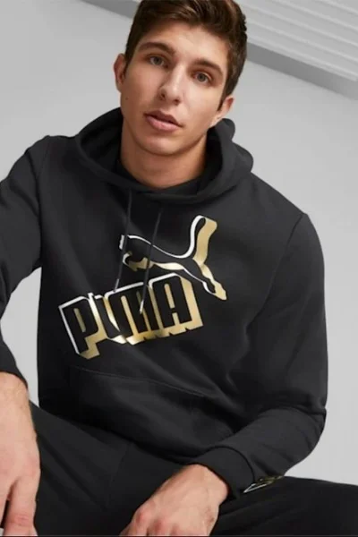 Sportovní pánská mikina Puma ESS+ Big Logo Hoodie černá