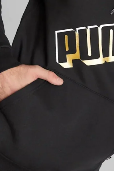 Sportovní pánská mikina Puma ESS+ Big Logo Hoodie černá