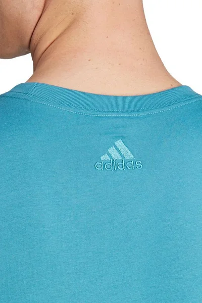 Modré pánské fotbalové tričko adidas Essentials s logem