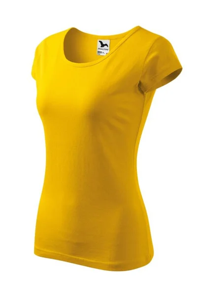 Žluté dámské tričko s přiléhavým střihem a silikonovým povrchem Malfini