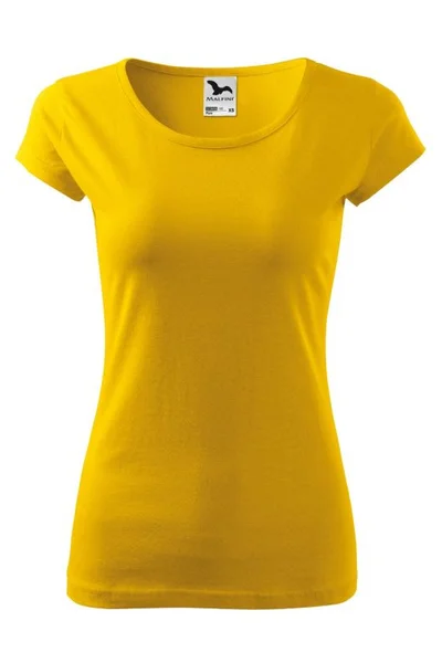Žluté dámské tričko s přiléhavým střihem a silikonovým povrchem Malfini