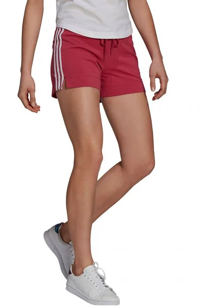 Dámské vínové šortky adidas Essentials Slim Short