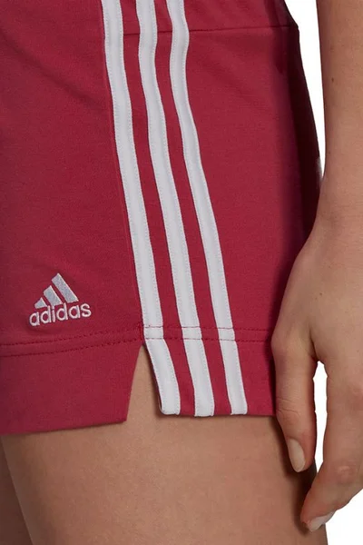 Dámské vínové šortky adidas Essentials Slim Short