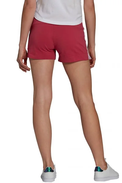 Dámské vínové šortky adidas Essentials Slim Short