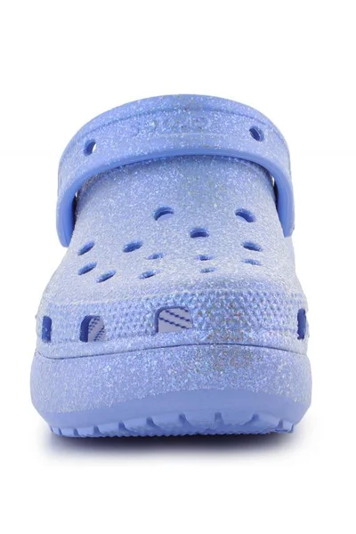 Lesklé platformové žabky Crocs