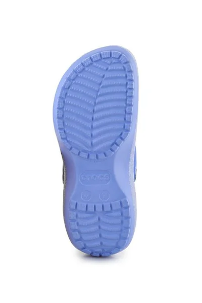 Lesklé platformové žabky Crocs