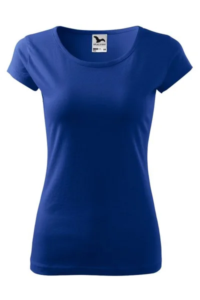 Tmavě modré dámské tričko s přiléhavým střihem a silikonovým povrchem Malfini
