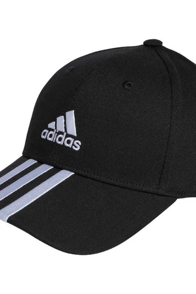 Černá bavlněná kšiltovka adidas s 3 pruhy