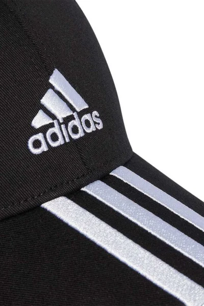 Černá bavlněná kšiltovka adidas s 3 pruhy