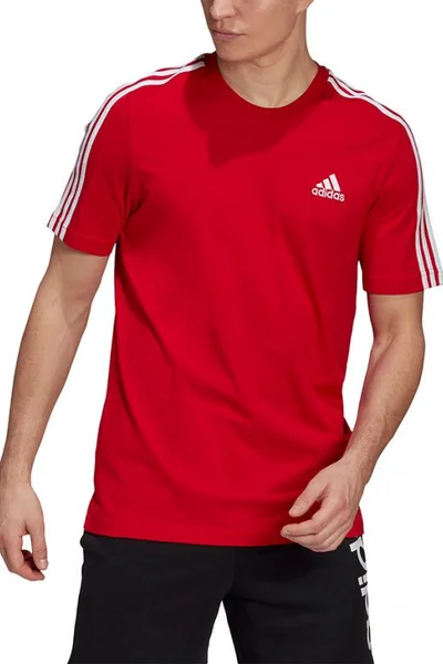 Adidas Pánské červené sportovní tričko Essentials