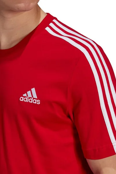 Adidas Pánské červené sportovní tričko Essentials