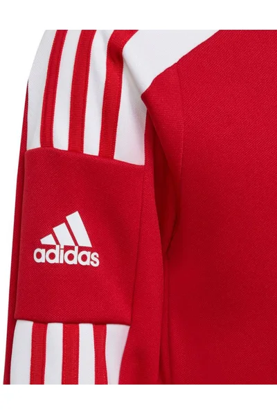 Červeno-bílá dětská mikina Adidas Primegreen