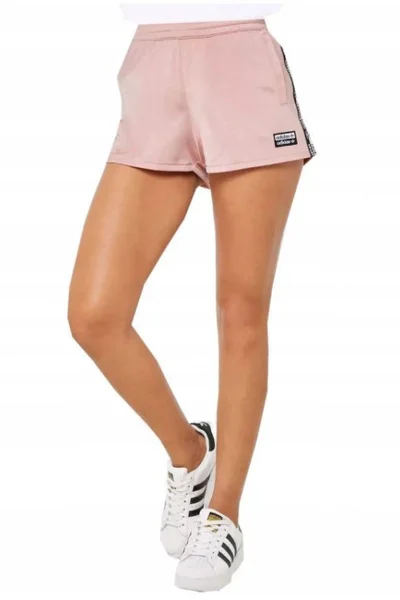 Sportovní kraťasy adidas Originals Tape Short dámské růžové