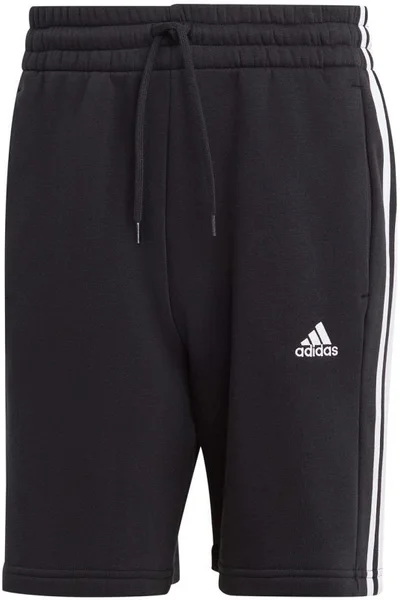 Šortky adidas Essentials Fleece 3-Stripes černé