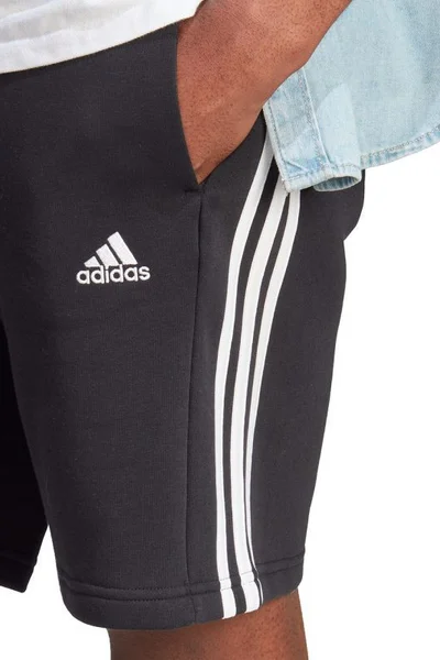 Šortky adidas Essentials Fleece 3-Stripes černé