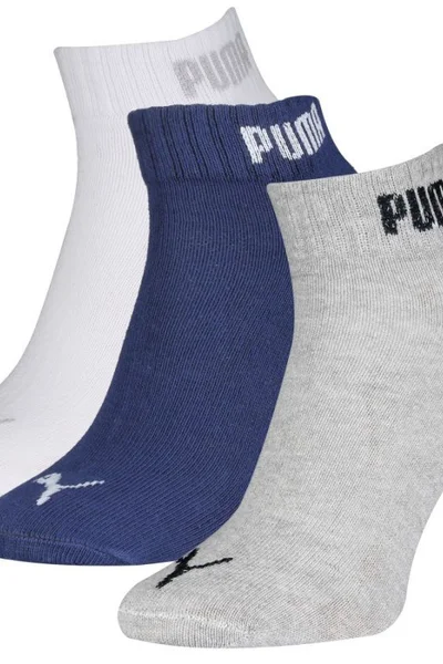 Puma Sportovní Čtvrtpohorky 3 Pack Ponožky