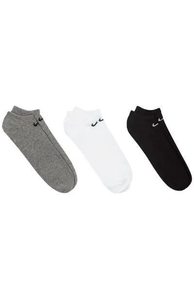 Šedé-bílé-černé kotníkové ponožky Nike Everday LTWT NS 3PR SX7678 964