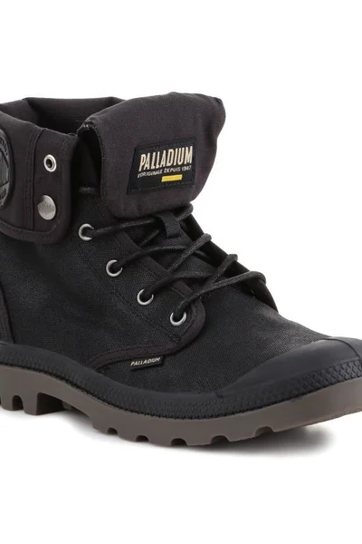 Černé pánské šněrovací boty Palladium Pampa Baggy Wax Black M 77213-008-M
