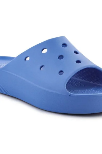 Dámské modré platformové žabky Crocs Classic Slide W