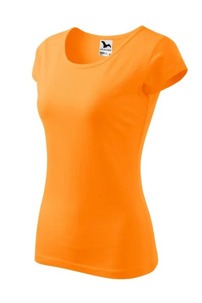 Dámské oranžové tričko bez potisku Pure  Malfini