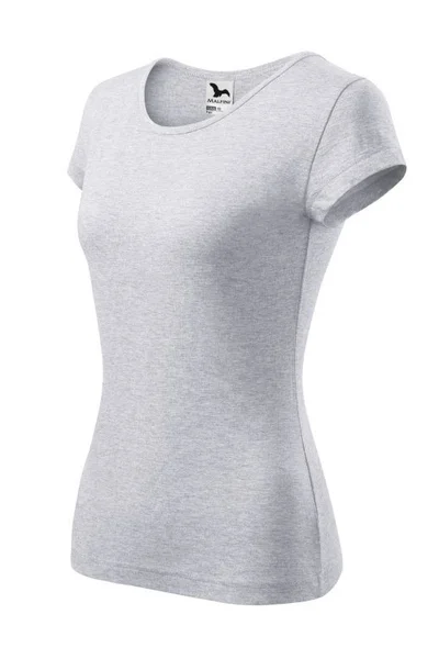 Šedé dámské tričko s přiléhavým střihem a silikonovým povrchem Malfini