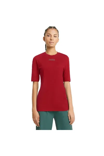 Červené dámské tričko Puma Modern Basics Tee W 585929 22
