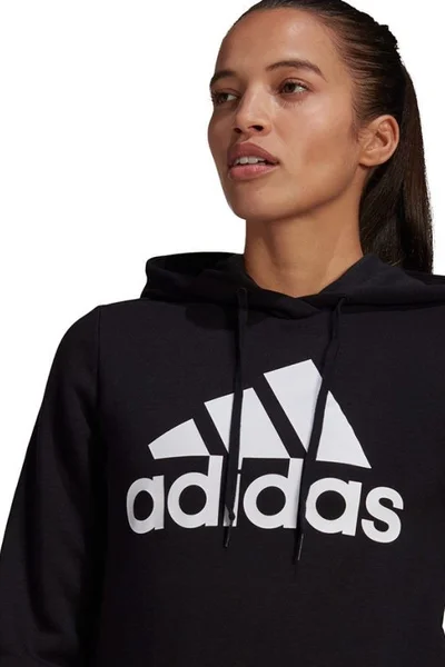 Nadčasová černá dámská mikina adidas s kapucí