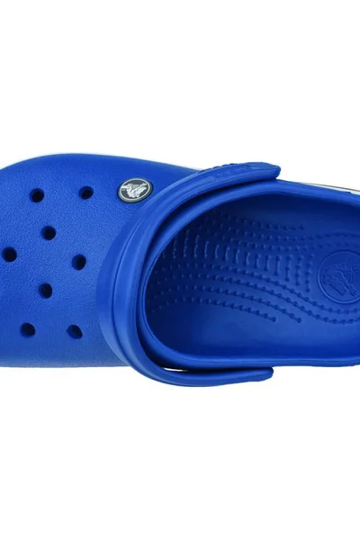 Modrobílé masážní žabky Crocs