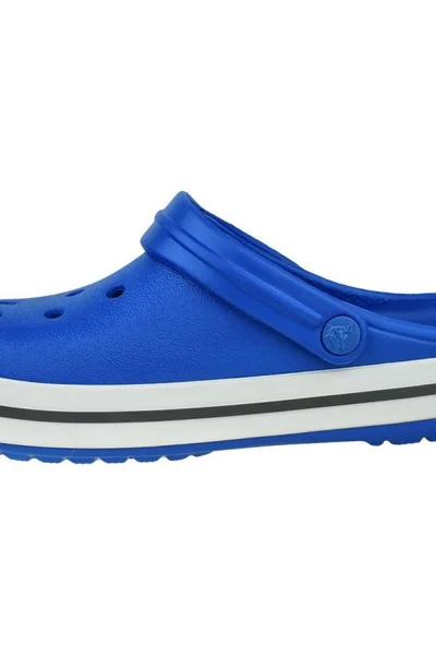 Modrobílé masážní žabky Crocs