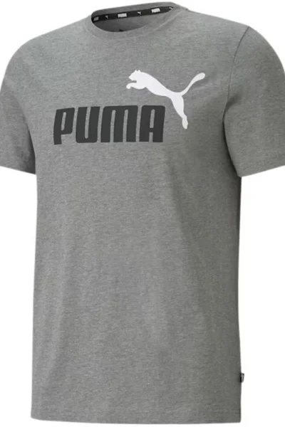 Puma Logo Tričko M - šedé