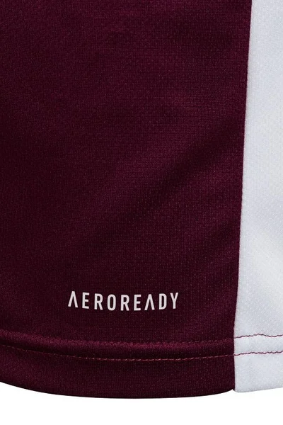 Adidas Dětské Vínovo-Bílé Tričko s krátkým rukávem AEROREADY