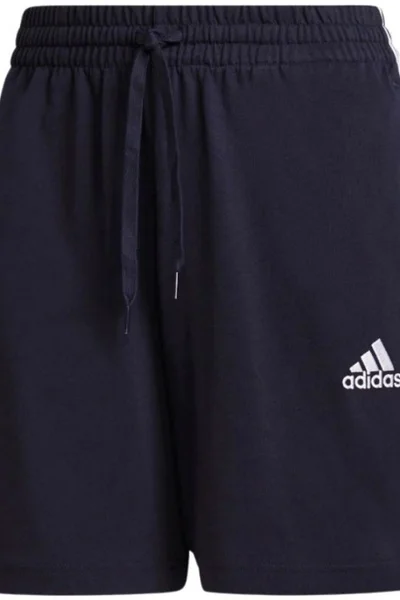 Námořnicky modré pánské šortky adidas s bílými detaily