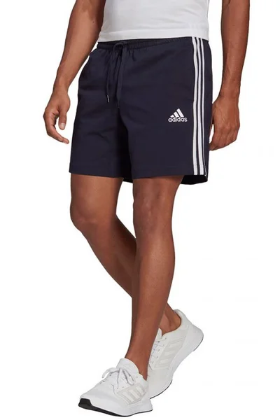 Námořnicky modré pánské šortky adidas s bílými detaily