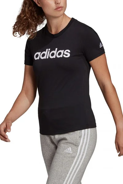 Černé dámské tričko adidas Essentials Slim T-Shirt