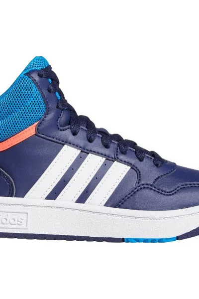 Adidas Dětské Boty Hoops Mid Navy Blue