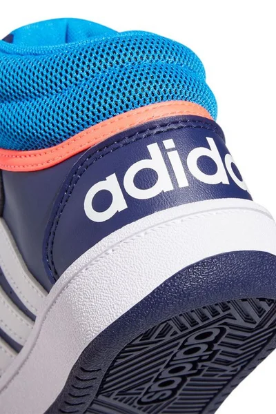 Adidas Dětské Boty Hoops Mid Navy Blue