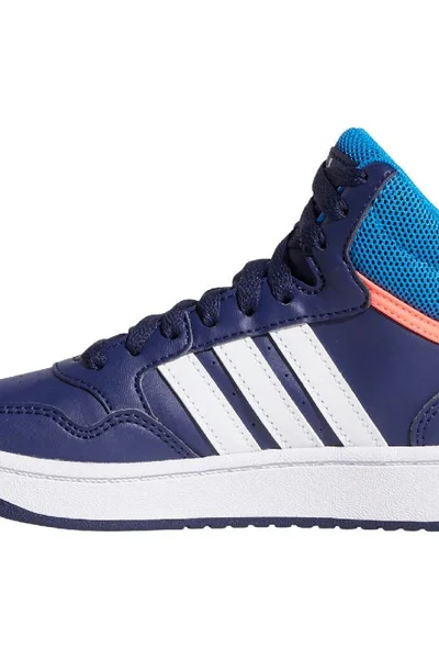 Adidas Dětské Boty Hoops Mid Navy Blue