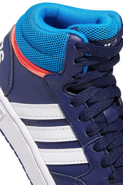 Adidas Dětské Boty Hoops Mid Navy Blue