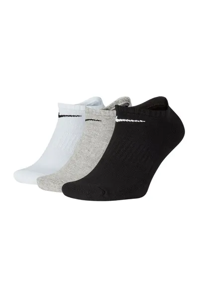 Černé, bílé a šedé kotníkové ponožky Nike Everyday Cushion No Show 3Pak M SX7673-901