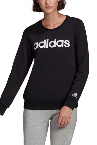 Černá dámská mikina adidas s bílým logem