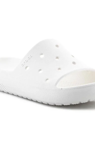 Crocs Classic Slide v2 - Letní bílé pantofle s odpružením