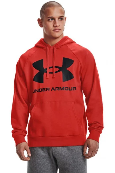 Červená pánská mikina Under Armour Rival Fleece Big Logo HD M 1357093 839