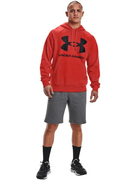 Červená pánská mikina Under Armour Rival Fleece Big Logo HD M 1357093 839