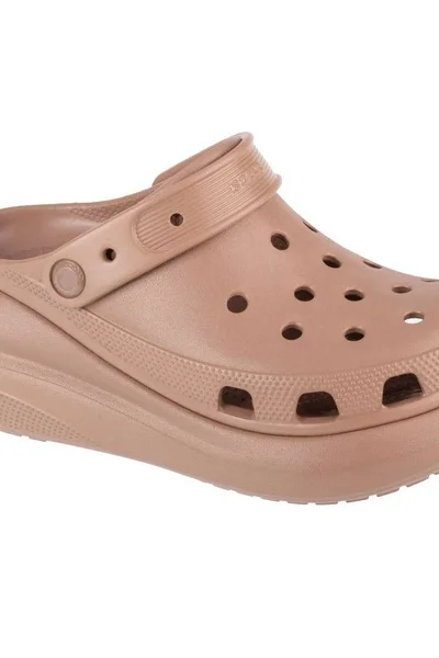 Pantofle Crocs Crush Clog W béžové – pohodlí na každý den